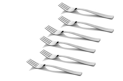 Shapes Alpine Stainless Steel Dinner Fork for Home/Kitchen, Set of 6 Pcs. (18 cm.)