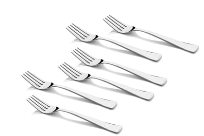 Shapes Artic Stainless Steel Dinner Fork for Home/Kitchen, Set of 6 Pcs. (18 cm.) | Fancy Stainless Steel Silverware Dinner Fork