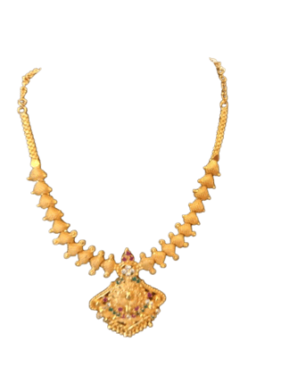 One Gram Gold Necklace with Lakshmi Pendant