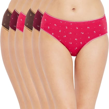 Bodycare women's combed cotton assorted Hipster Panty Pack of 6 ( E400-D )