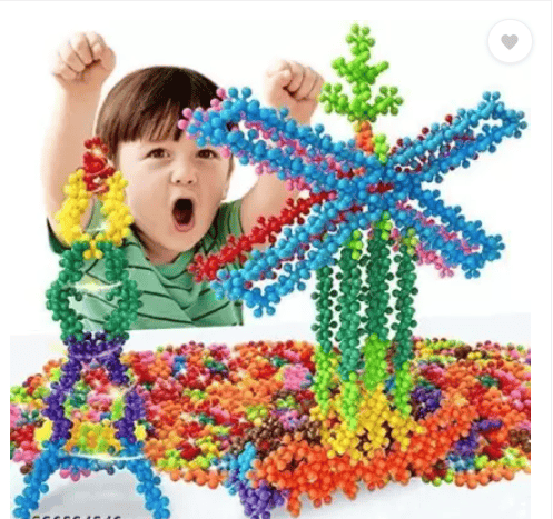 Creative Star Link: Educational Interlocking Blocks for Kids (100+ Pieces)  (Multicolor)