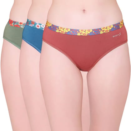 Bodyx women's combed cotton assorted Briefs Panty Pack of 3 ( BX510 )