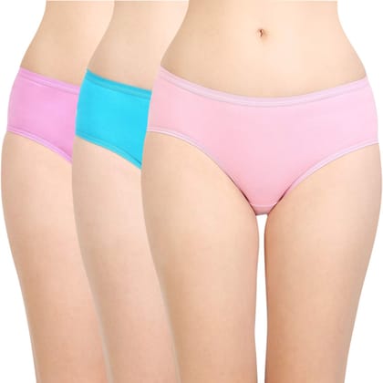 Bodycare women's combed cotton assorted Hipster Panty Pack of 3 ( 26C )