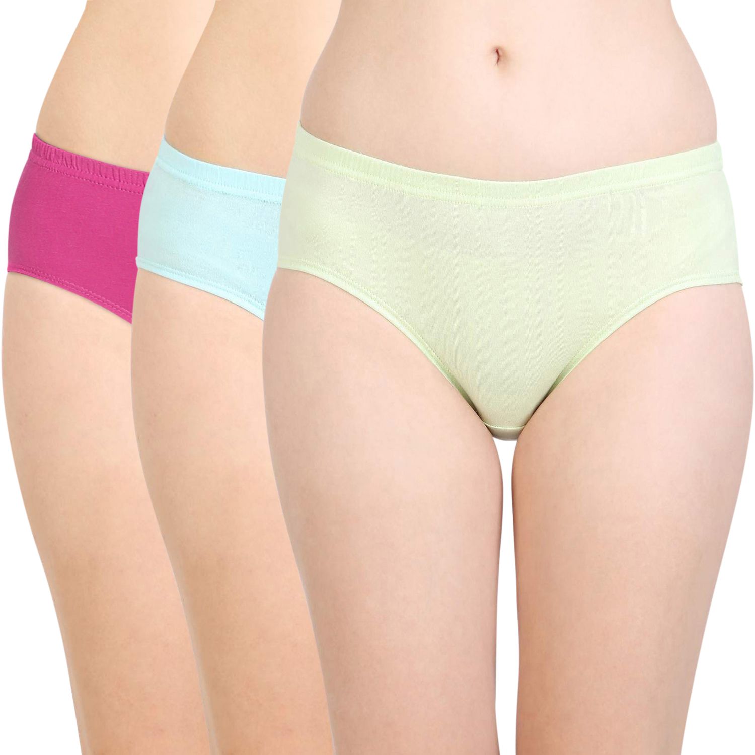 Bodycare women's combed cotton assorted Hipster Panty Pack of 3 ( 2C-D )