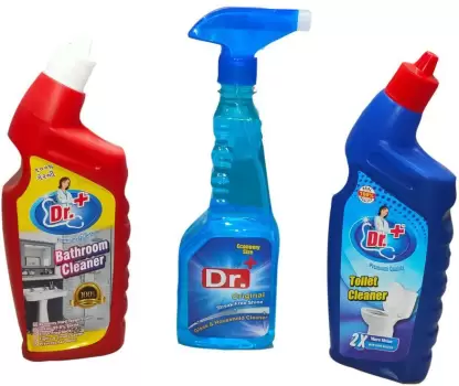 Home Toilet cleaner  + Bathroom cleaner + Glass Cleaner Combo (500ml each) Aqua  (3 x 500 ml)