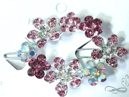 Elegant Rhinestone Flower Hair Clip