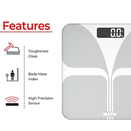 MEPL Digital Body Weight Scale - Precision Electronic Weighing Machine for Home - Smart Scale with Body Composition Analysis