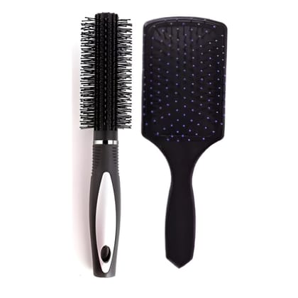  Professional Hair Brush Set for Women, Men and Kids. Boar Bristle and Nylon Pin Hairbrush for Gentle Hair Care and Styling. Perfect for All Hair Types.