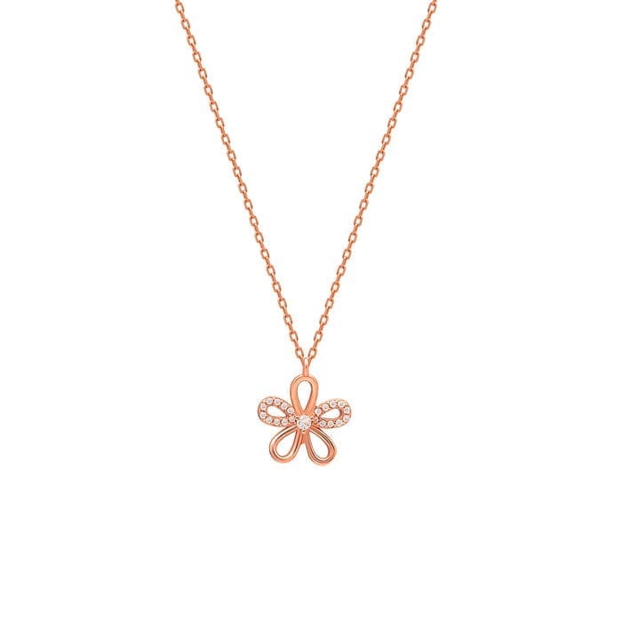 Rose Gold Floral Essence Necklace