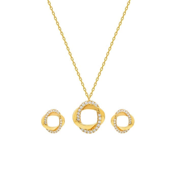 18k Gold Plated Silver Allure Pendant Set