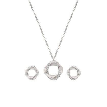 Silver Allure Pendant Set