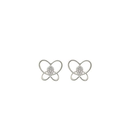 Silver Delicate Butterfly Earrings