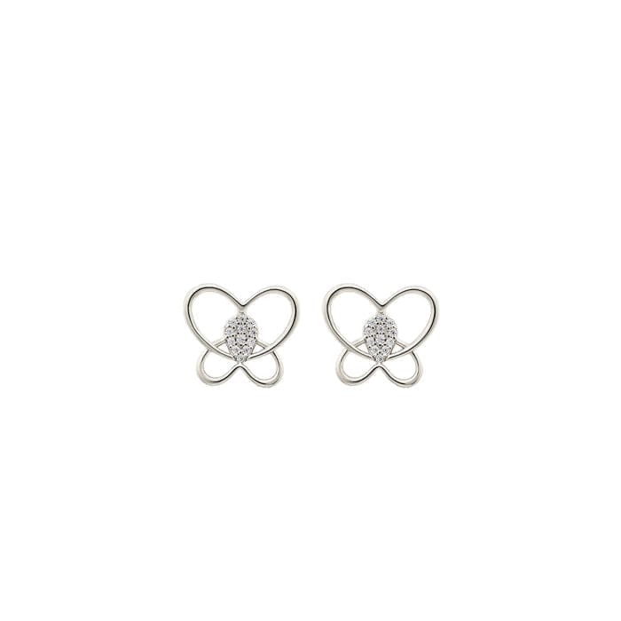 Silver Delicate Butterfly Earrings