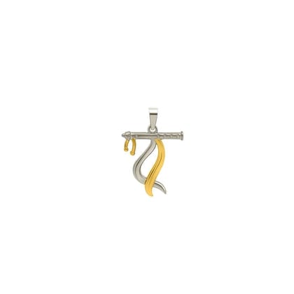 Two Tone 18k Gold plated Baasuri Pendant