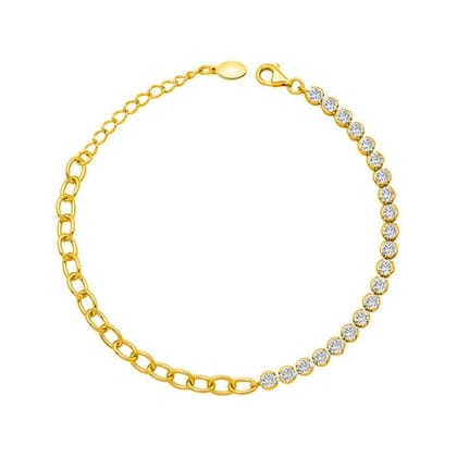 18k Gold Plated Silver Sage Tennis Bracelet