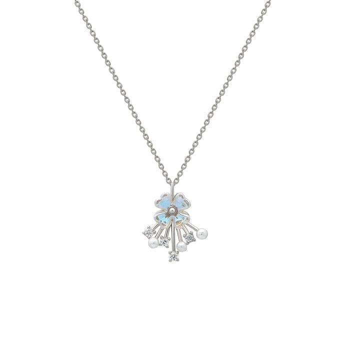 Silver Pearl Bouquet Pendant with Chain