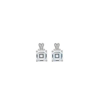 Silver Cube Earrings