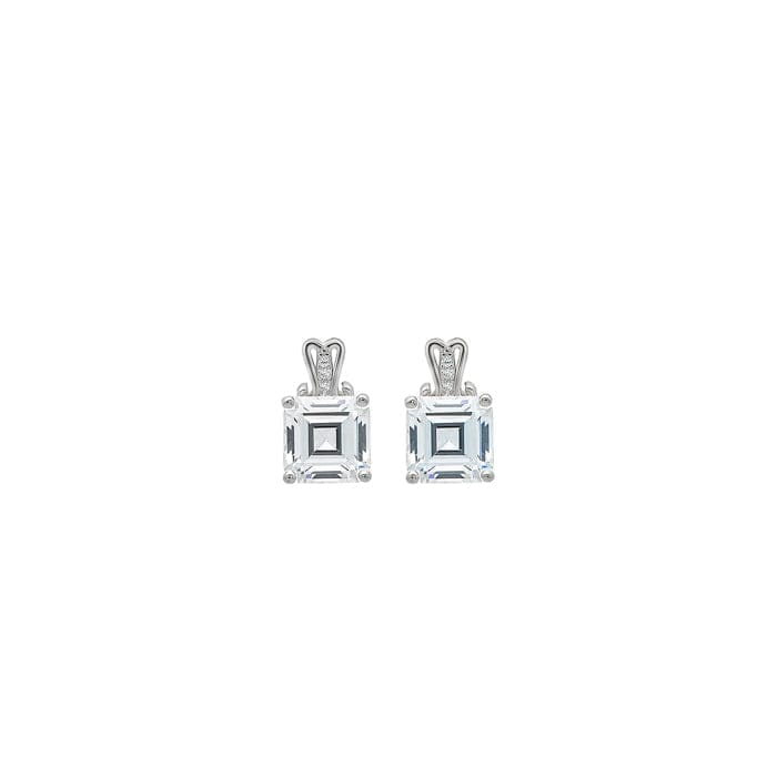 Silver Cube Earrings