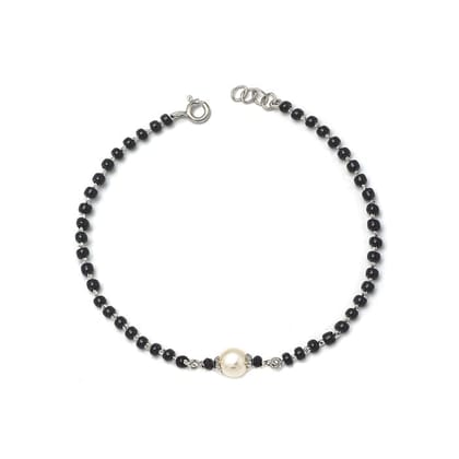 Silver Fresh Pearl Mangalsutra Bracelet