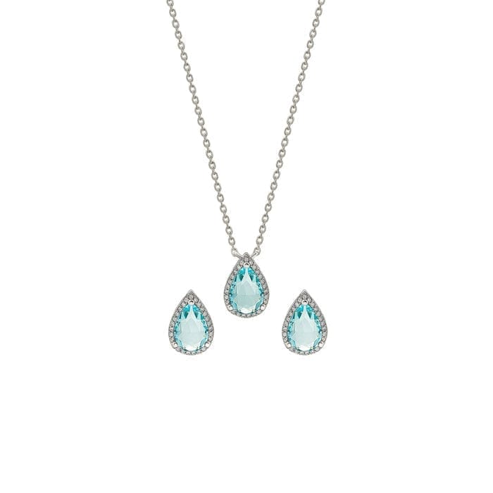 Silver Ocean Bliss Necklace Set