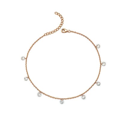 Rose Gold Royal Crystal Anklet