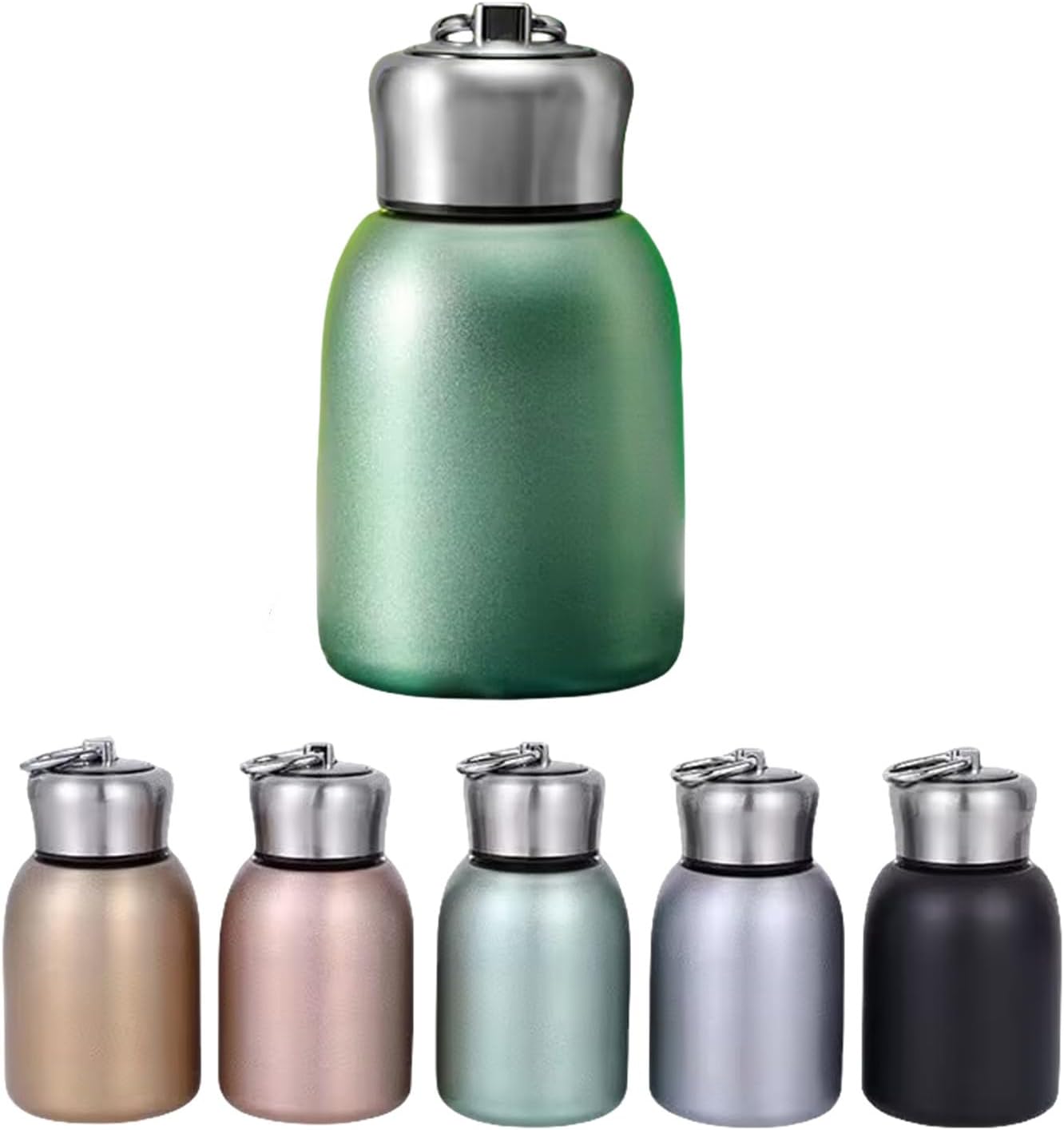 300ml Stainless Steel Insulated Water Bottle, Mini Bottle for Hot and Cold Drinks, Leakproof Travel Mug, Coffee Mug (Green)