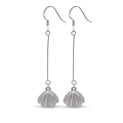 Silver Open Shell Earrings