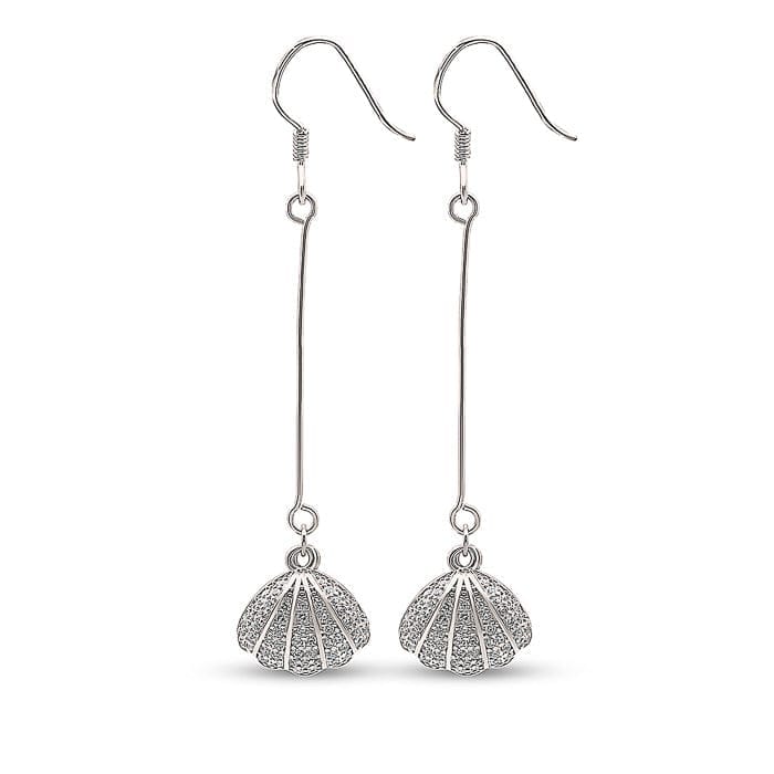 Silver Open Shell Earrings