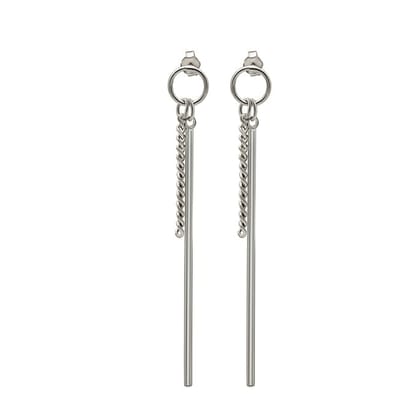 Silver Popstar Earrings