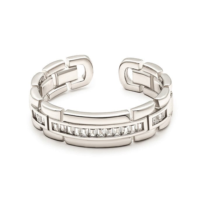 Silver Banded Beauty Ring