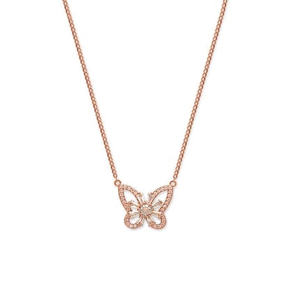 Rose Gold Butterfly Magic Pendant with Chain