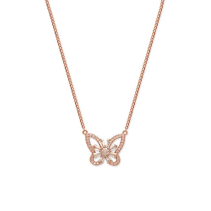 Rose Gold Butterfly Magic Pendant with Chain