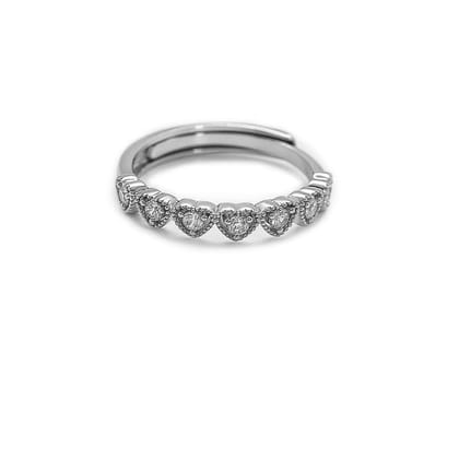 Silver Love Track Ring