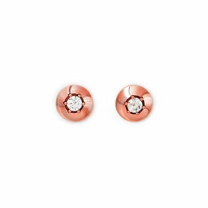 Rose Gold Round Illusion Earrings