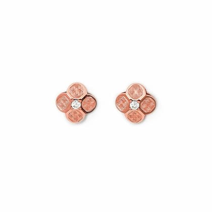 Rose Gold Mini Flower Earrings