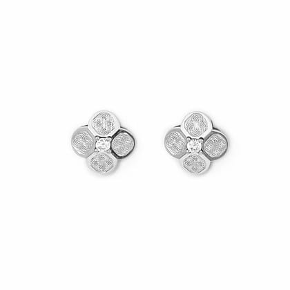 Silver Mini Flower Earrings