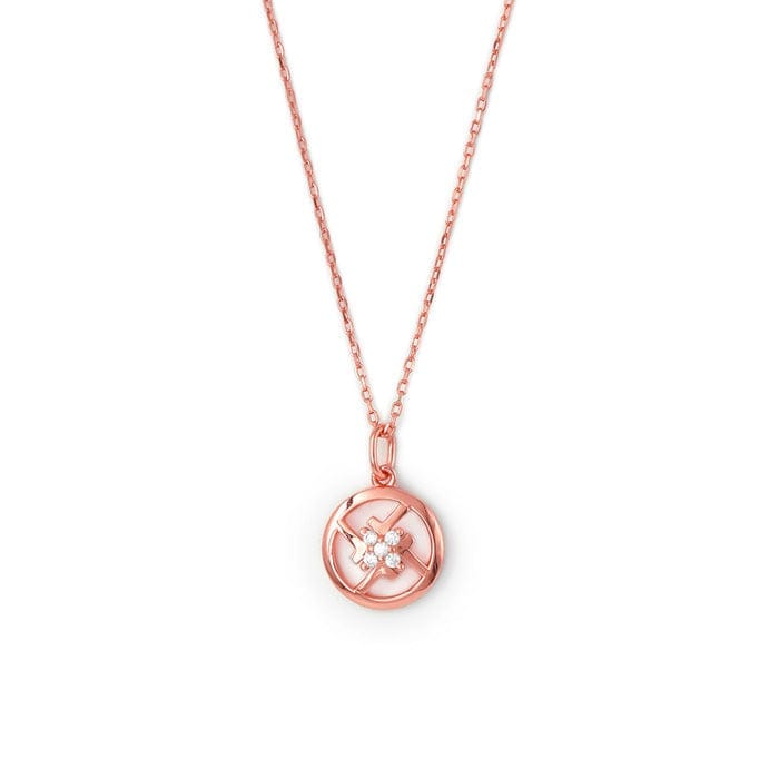 Rose Gold  Bouquet Pendant With Chain