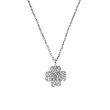 Silver Shamrock Leaf Pendant with Chain