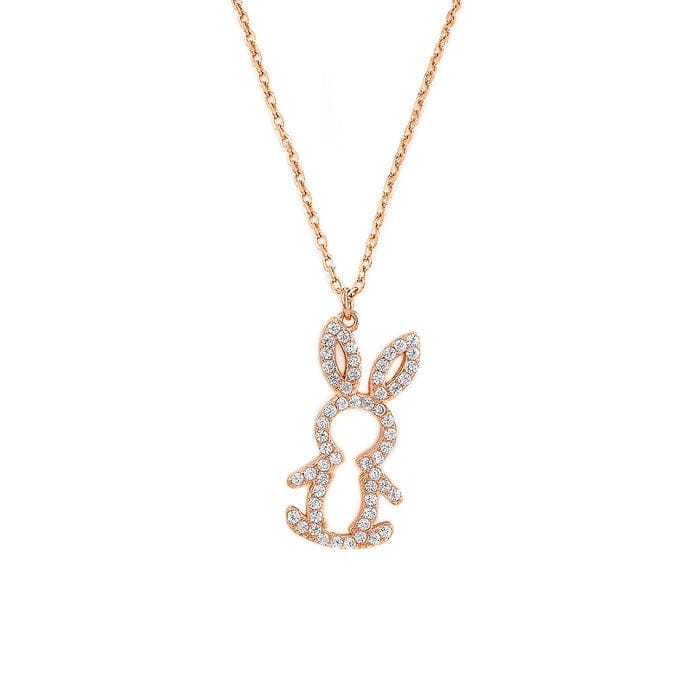 Rose Gold Honey Bunny Pendant with Chain