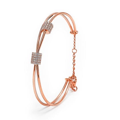 Rose Gold Alligned Kada