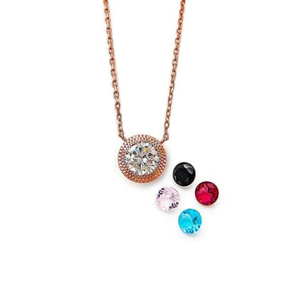 Rose Gold Fairytail Necklace (5 in 1 Crystal)