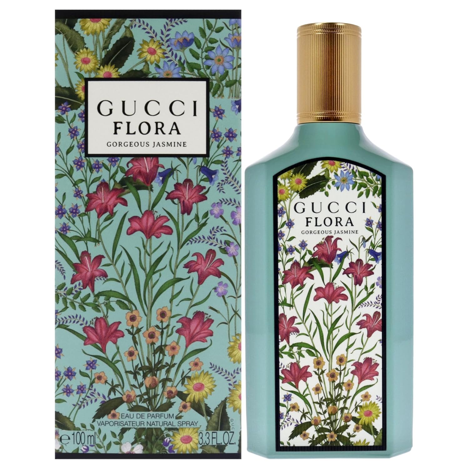 Gucci Flora Gorgeous Jasmine EDP 100ml /3.4 fl Oz Perfume Spray For Women Fragrance