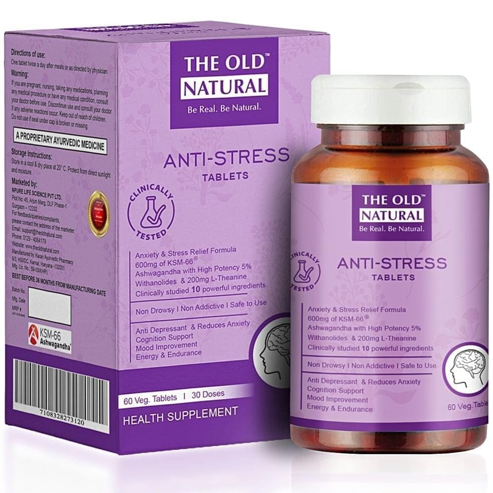 Anti Stress -KSM66 Ashwagandha Tablets for stress Relief 60Tablets