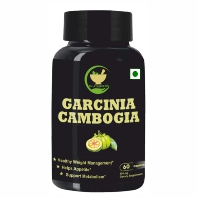 FIJ AYURVEDA Garcinia Cambogia Supplement with Green tea & Green coffee Extract Helps in Weight Management & Fat Burner for Men & Women � 500mg 60 Capsules