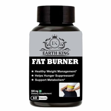 EARTH KING Fat Burner Capsule Helps in Hunger Suppressant & Weight Management Supplement for Men & Women � 500mg 60 Capsules