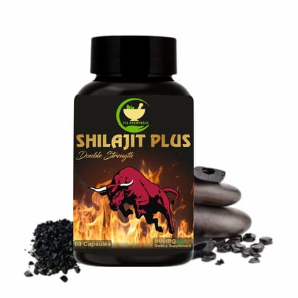 FIJ AYURVEDA Shilajit/Shilajeet Plus Extract Capsule | Premium Shilajit | for Men & Women � 800mg 60 Capsules