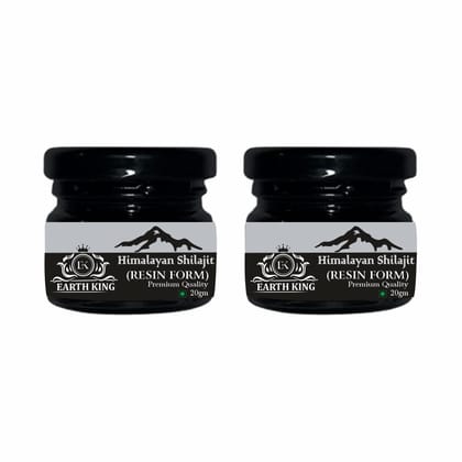 EARTH KING Himalayan Shilajit/Shilajit Resin (Semi Liquid) - 40Gm (Pack of 2)