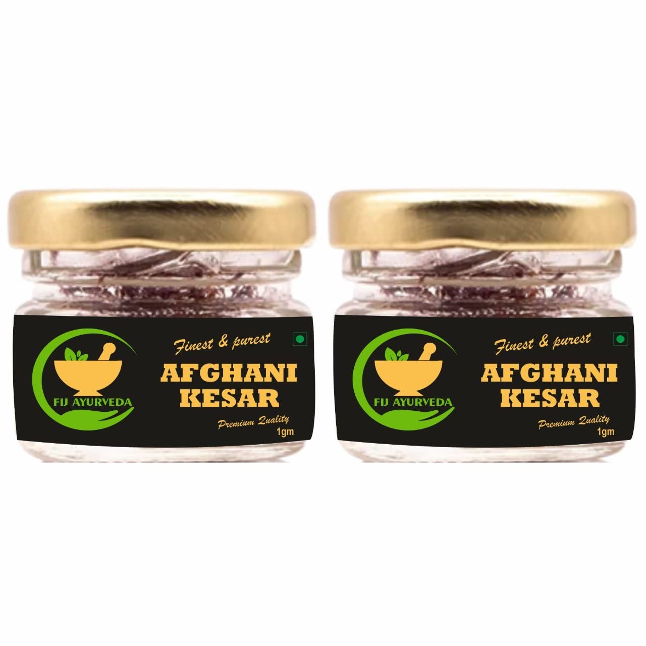 FIJ AYURVEDA Natural & Finest A++ Grade Afghani Kesar Thread Saffron/ Keshar/ Zafran /Jafran for Pregnant Women � 2GM (Combo Pack)