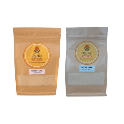 Radix Nutritive® Unpolished Foxtail Millet – Flour and Rava. 500 gms each. Natural Products