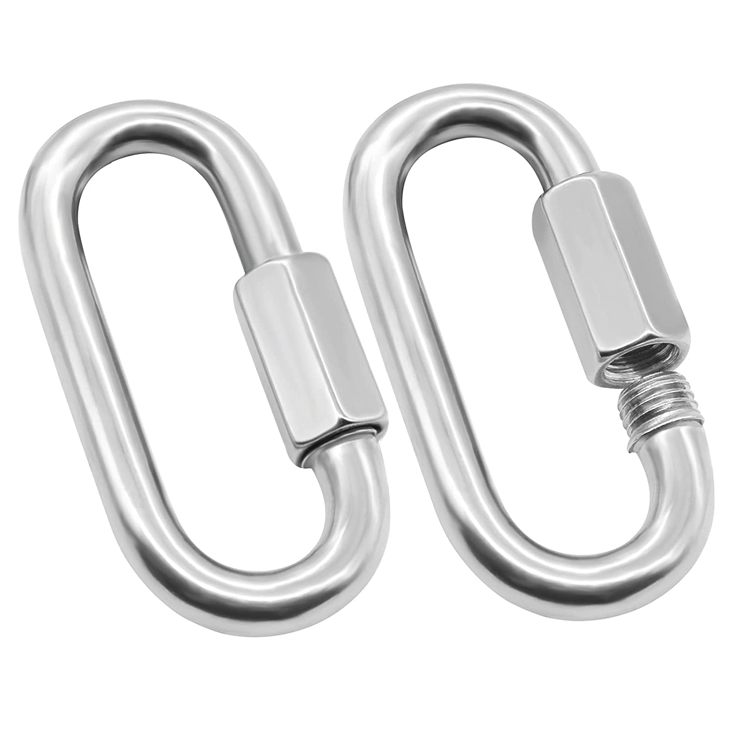 FITCOZI chain links Oval Locking Carabiner Keychain Connector